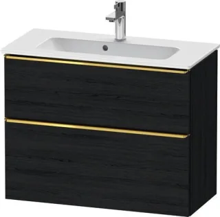 Duravit D-Neo Waschtischunterbau wandhängend Eiche Schwarz Matt 810x372x625 mm - DE4369034160000 DE4369034160000