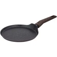 RESTO Kitchenware Crêpepfanne Carina, Pfannkuchenpfanne mit holzähnlichem Soft-Touch-Griff, Aluminium (1-tlg), mit Marmor-Antihaftbeschichtung, 4-lagig, für alle Herdarten geeignet