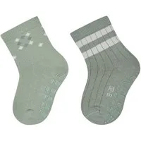 Sterntaler® ABS-Socken ABS Socken 2er-Pack Geo (2-Paar, 2er-Pack) ABS Socken 2er-Pack, Geo & Rippe, rutschfest, weich, atmungsaktiv