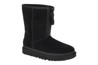 UGG Classic Short Zipper Tape Logo 1144035 BLK Damen Winterstiefel Schwarz