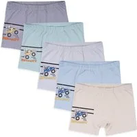 LOREZA Boxershorts 5er Set Jungen Boxershorts - Rallye - Bunt (Spar-Packung, 5-St)