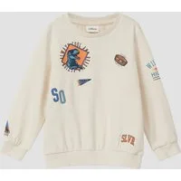 s.Oliver Sweatshirt Sweatshirt Sweatshirt mit 3D-Prints und Stickerei-Details