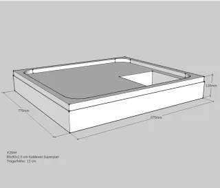 Neuesbad Wannenträger für Kaldewei Superplan 80x90x2,5 SD21867