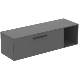 Ideal Standard Möbel-Set 160cm i.life B 1 Auszug 1 off.Fach Gr.Schwarz Quarzgrau matt, T5837NG T5837NG