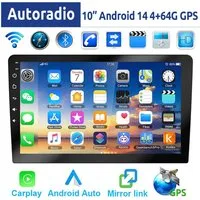 ESSGOO 9/10 Zoll Doppel 2 DIN Android 14 Wireless Carplay Android Auto Autoradio (DAB+ (optional), FM, RDS, 4+64GB(optional), FM RDS Bluetooth EQ USB GPS Navi WIFI IPS Touchscreen Mirror Link SWC)