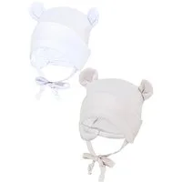 TupTam Erstlingsmütze TupTam Baby Erstlingsmütze mit Ohrenklappen 2er Pack