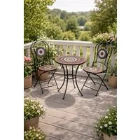moebel-direkt-online Gartentisch 3tlg. Tischset, bestehend aus 2Klappstühlen, 1Tisch (Spar-Set, 3er-Set, Tisch und Stühle)