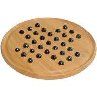Philos Spiel, Solitaire aus Hevea-Holz mit 32 Kugeln - Groß ca 30cm - XL