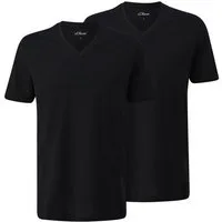 s.Oliver T-Shirt Regular fit (2-tlg) V-Ausschnitt, kurzarm