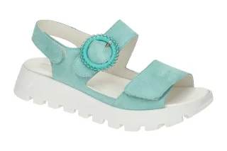 Waldl?ufer 730006 Damen Sandale Gr?n Vento Extra Weit - H-NELE