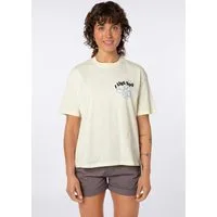 SUBLEVEL T-Shirt Damen Oversize T-Shirt mit Rückenprint Baumwollshirt, Print auf Vorder- und Rückseite
