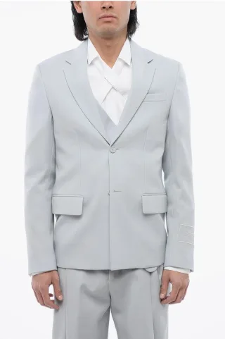 Relax Fit Blazer mit Pattentaschen in Hellblau