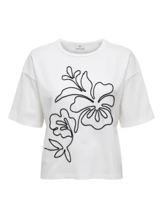 JDY - JDY 15275035 177922011_Cloud_Dancer/FLOWER_EMB 177922011_Cloud_Dancer/FLOWER_EMB - Gr. - S