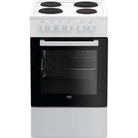 BEKO Elektro-Standherd FSS56000GW, Mulden-Kochfeld, 4 Heizarten, 50 cm breit, Grill