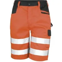 Result Arbeitsshorts Warnschutz Shorts mit Reflex & Cargo-Taschen