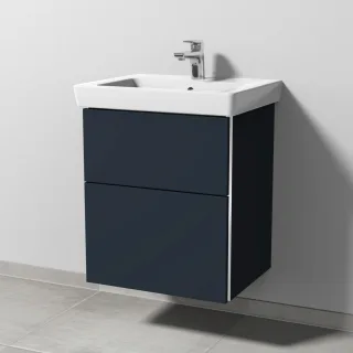 Sanipa 3way Waschtischunterbau zu Villeroy & Boch Subway 2.0 Waschtisch mit 2 Auszügen, Marine-Matt BP6111R