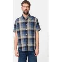 camel active Kurzarmhemd aus reiner Baumwolle Kurzarm Button-Down