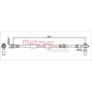 Metzger Bremsschlauch vorne Audi CUPRA Seat Skoda VW 4111475