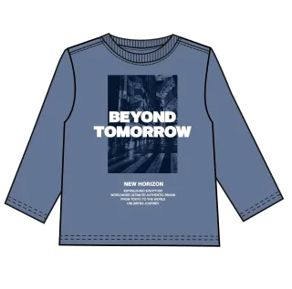 ATTENTION - Kn.-Shirt steel blue - Gr. - 152