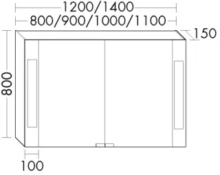 Burgbad Spiegelschrank rc40 System PG2 800x1200x150 Maple Natural, SPNH120F4116 SPNH120F4116