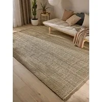 benuta Teppich Svea, rechteckig, Höhe: 5 mm, Hangefertigter Juteteppich, Wohnzimmer, Esszimmer, Schlafzimmer, Flur
