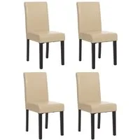 MCW Esszimmerstuhl Littau-4 (Set, 4 St), 4er-Set, Rutschfest durch Kunststoff-Bodenschoner, hohe Rückenlehne
