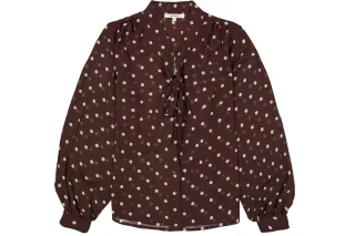 Garcia - Bluse mit Schluppe braun - Gr. - M