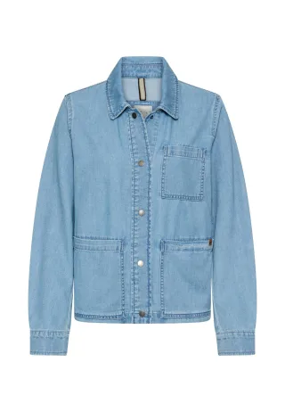 camel active - Jeansblazer mit Knopfleiste light blue used - Gr. - 36