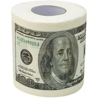 Goods+Gadgets Papierdekoration GOODS+GADGETS Dollar Motiv Klopapier – $100 Dollar Papierrolle, Toilettenpapier USD Toilet Paper Scherzartikel