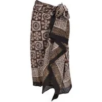 Guru-Shop Sarong Leichter Pareo Schal, Sarong, handbedrucktes..