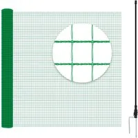 Woltu Gartenzaun, (1-St), Geflügelnetz, mobiler Zaun, 53 g/m² PE, Grün