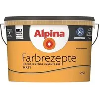 Alpina Wand- und Deckenfarbe Farbrezepte 2,5 L. Happy Weekend Kräftiges Orange