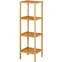 Floordirekt Standregal aus Bambus Lowa, Kreativen Anordnung Ihrer Wohnaccessoires, Verfügbar in 3 Größen
