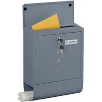 relaxdays Briefkasten mit Zeitungsfach (1-St), Anthrazit