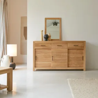 Buffet aus Teak 150 cm Sideboard Lowboard Highboard Massivholz