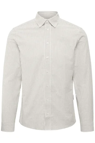 Casual Friday - CFLILLE OXFORD STRIPE SHIRT burnt olive - Gr. - XXL