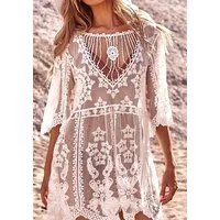 Lovolotti Strandkleid Kleid Damen aus Baumwolle LO-KLDE-L18 Kleider für Strand und Urlaub
