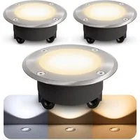 SSC-LUXon LED Gartenstrahler Bodenstrahler 2 Gläser VISKOS dimmbar IP67 LED 6W warm neutral kalt, Neutralweiß, Warmweiß, Tageslichtweiß