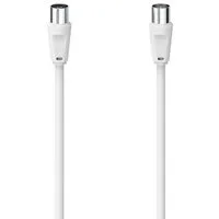 Hama Antennenkabel, Koaxialkabel, von 1,5 m bis 10 m, 75 dB, Weiß SAT-Kabel, (1000 cm)