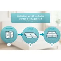 Taschenfederkernmatratze NEUHEIT: Tinden 19, 7 Zonen Matratze 90x200 cm, 140x200 cm & mehr, OTTO home, 19 cm hoch, Wendematratze H2/H3/H4, ergonomisch, 500 Federn (bei 100x200 cm)