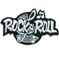 Catch the Patch Aufnäher Bügelbild, Aufbügler, Applikationen, Patches, Flicken, zum aufbügeln, Polyester, Rock N Roll Biker - Größe: 9,4 x 5,9 cm