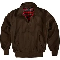 normani Blouson Herren Harrington Jacke Retro Blouson English Style mit kariertem Innenfutter Karofutter