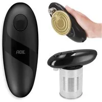 ADE Elektrischer Dosenöffner, praktischer Deckelöffner mit Magnet und Haken, perfekt für Senioren, einhändige Bedienung, ohne scharfe Kanten