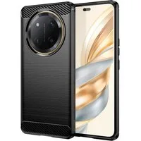 betterfon Handyhülle Carbon Hülle für Honor Magic 7 Lite TPU Silikon Bumper Schwarz, Carbon-Look – stoßfestes Case mit Air-Cushion & Metall-Optik
