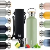 Blumtal Thermoflasche Thermosflasche 1L - doppelwandige Flasche Edelstahl 1L - BPA frei