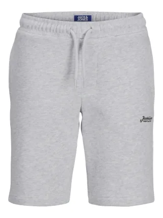 JACK&JONES - JPSTGORDON JJBEAU SWEAT SHORTS JNR white melange - Gr. - 128