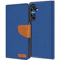 CoolGadget Handyhülle Denim Schutzhülle Flip Case für Samsung Galaxy A35 5G 6,6 Zoll, Book Cover Handy Tasche Jeans Hülle für Samsung A35 5G Klapphülle
