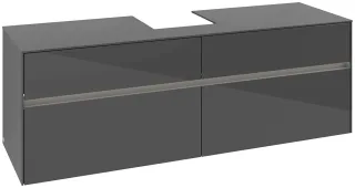 Villeroy & Boch Waschtischunterschrank Collaro C104B0 1600x548x500mm mit Beleuchtung Glossy Grey C104B0FP