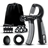 Mutig Handmuskeltrainer Handtrainer Unterarmtrainer,Griffkraft Trainer (5-St) (Einstellbarer Widerstand 10-60kg, Fingertrainer, Griffkraft Trainer Set, Für Sportler und Wiederherstellung der Hand), Verbesserte Kraft und Grip Handgelenk Arm Unterstütz