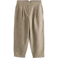 Next Stoffhose Barrel Hose aus 100 % Baumwolljacquard, Kurzgröße (1-tlg)
